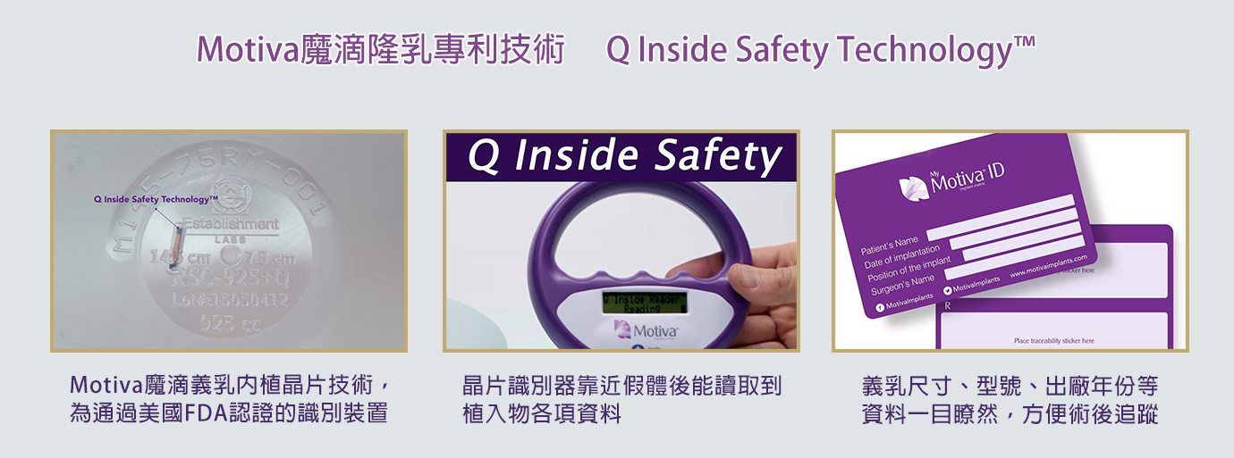 魔滴隆乳特點-Q Inside Safety Technology™ 微型安全晶片